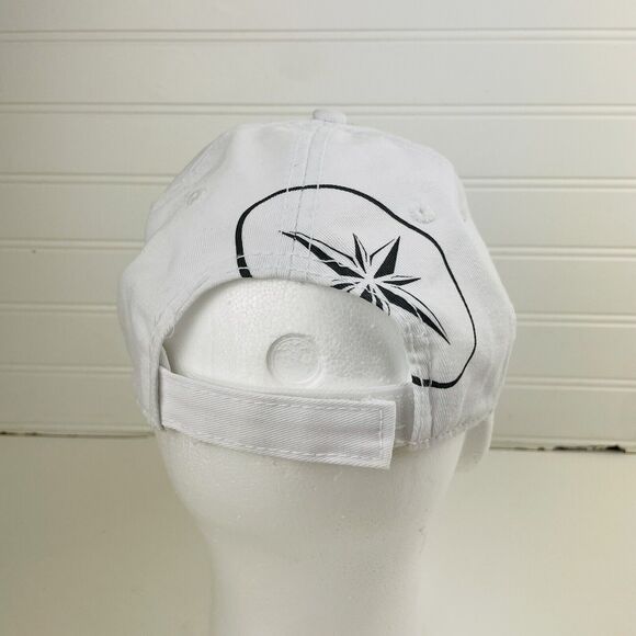 Pure Polaris Racing Compass Grunge White Hat Adjustable Strapback Y2K Streetwear - Picture 4 of 9